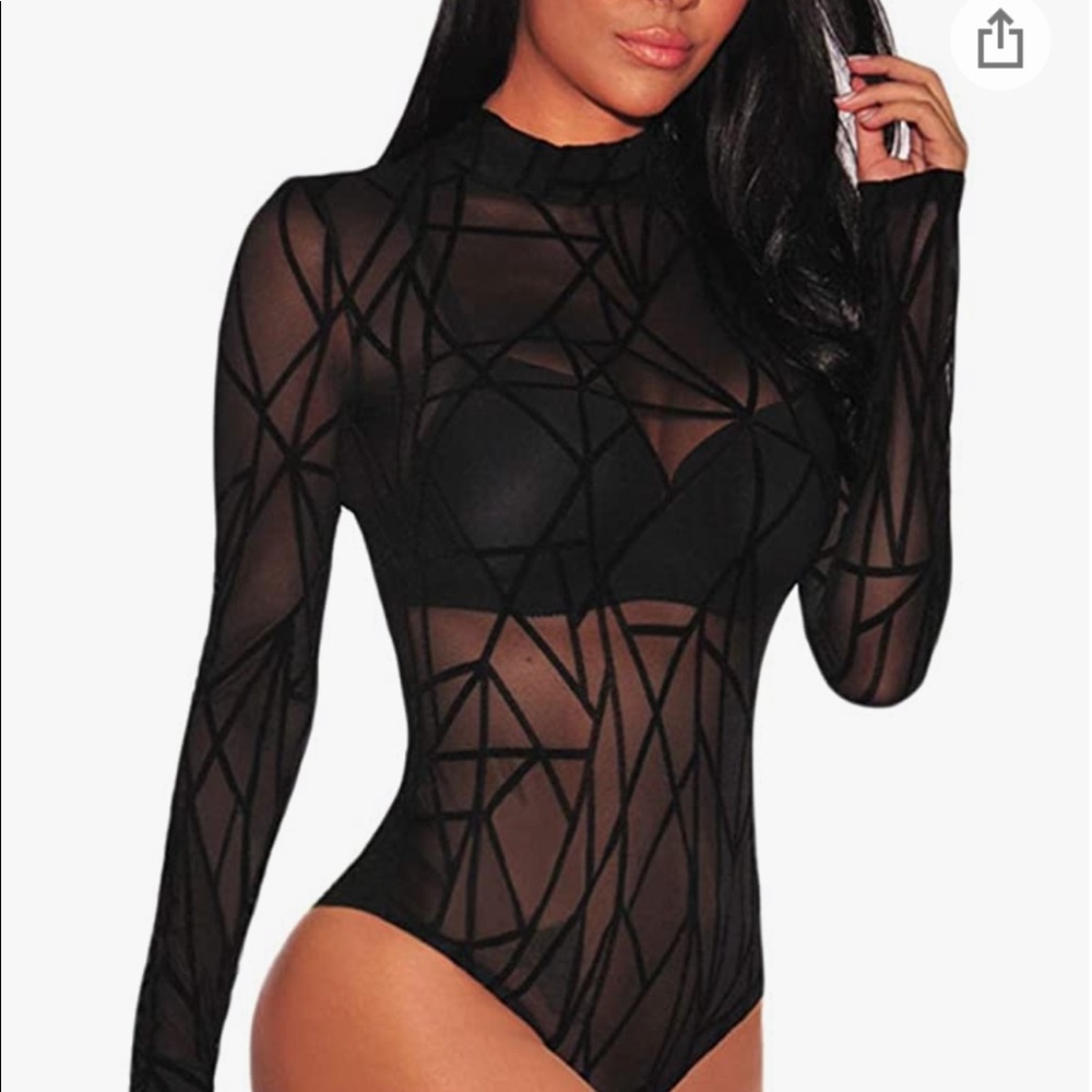 Sheet Sexy Black bodysuit